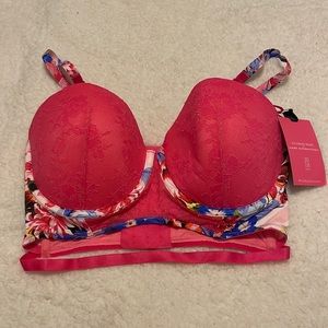Victoria’s Secret x Mary Katrantzou Longline Demi Bra, 34DD, BNWT.